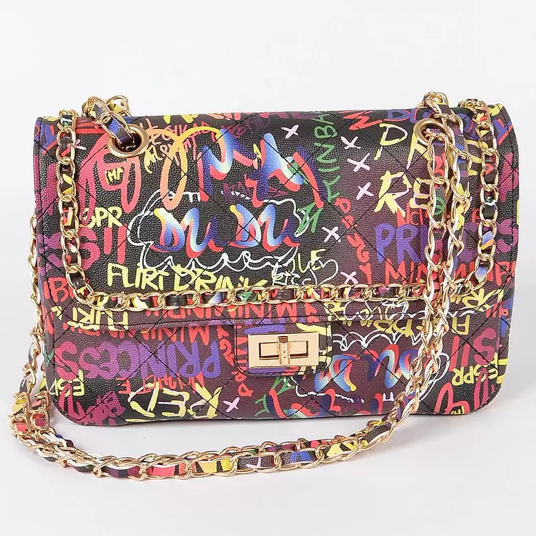 3AM Multi Graffiti Shoulder Bag