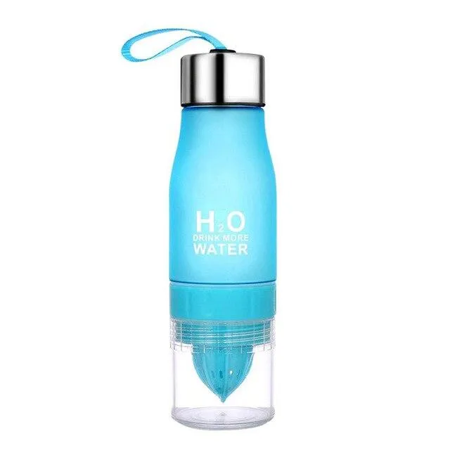 650ML Sport Outdoor Travel Lemon Infuser Juice Water Bottle Pulp