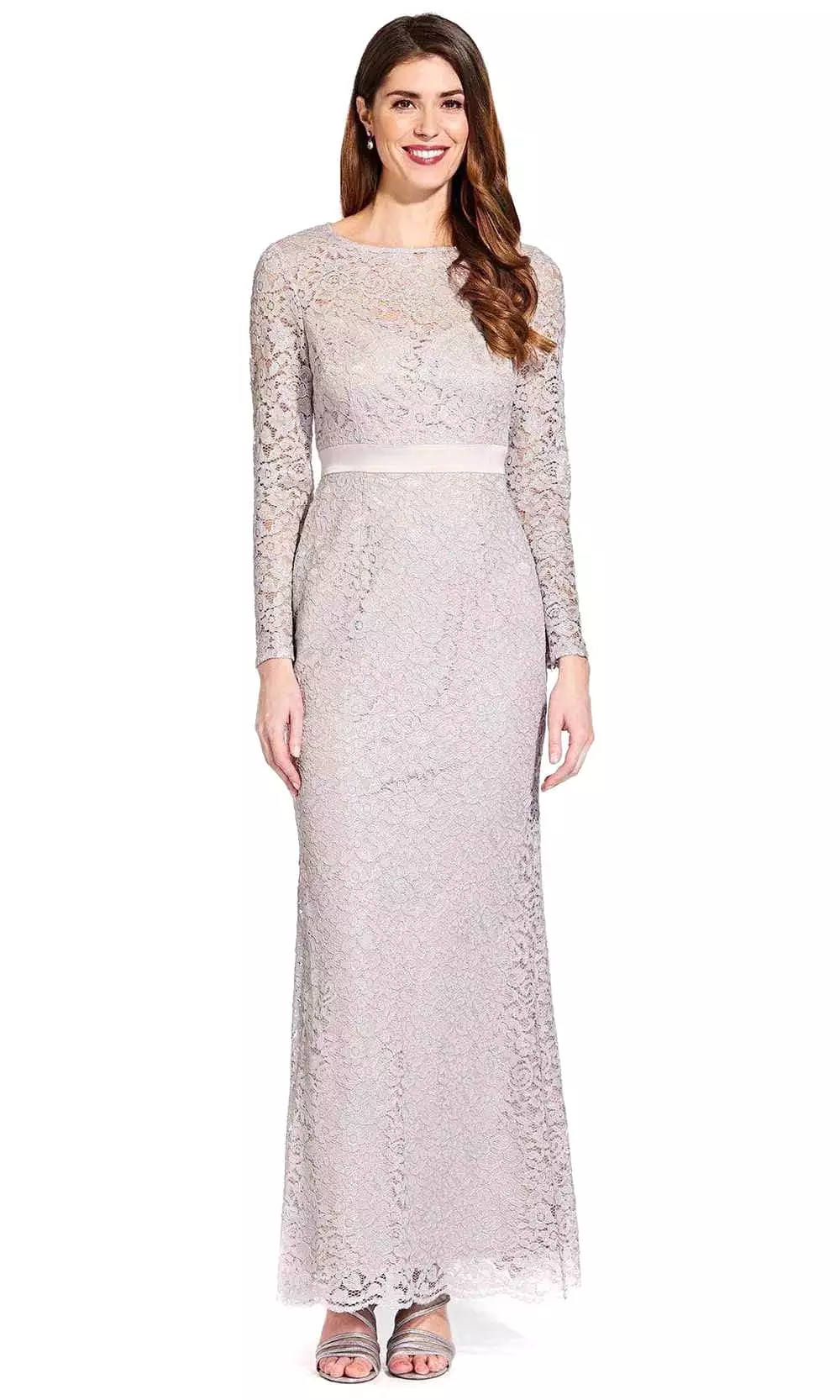 Adrianna Papell - AP1E205128 Lace Long Sleeve Fitted Dress