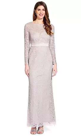 Adrianna Papell - AP1E205128 Lace Long Sleeve Fitted Dress