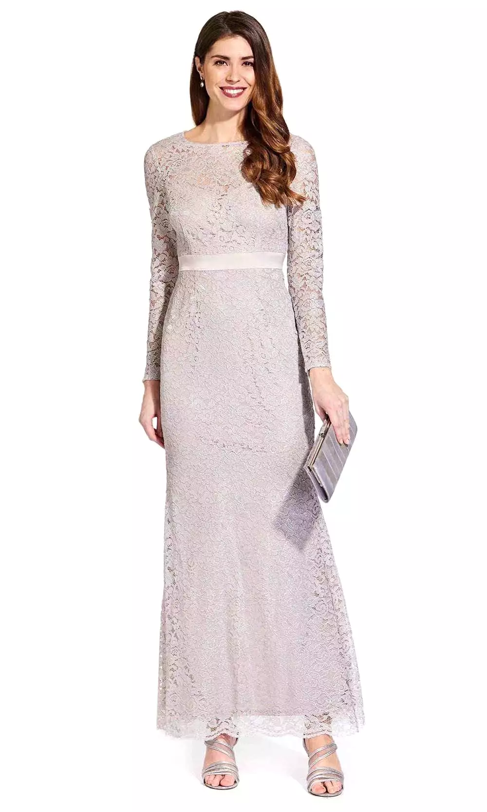 Adrianna Papell - AP1E205128 Lace Long Sleeve Fitted Dress