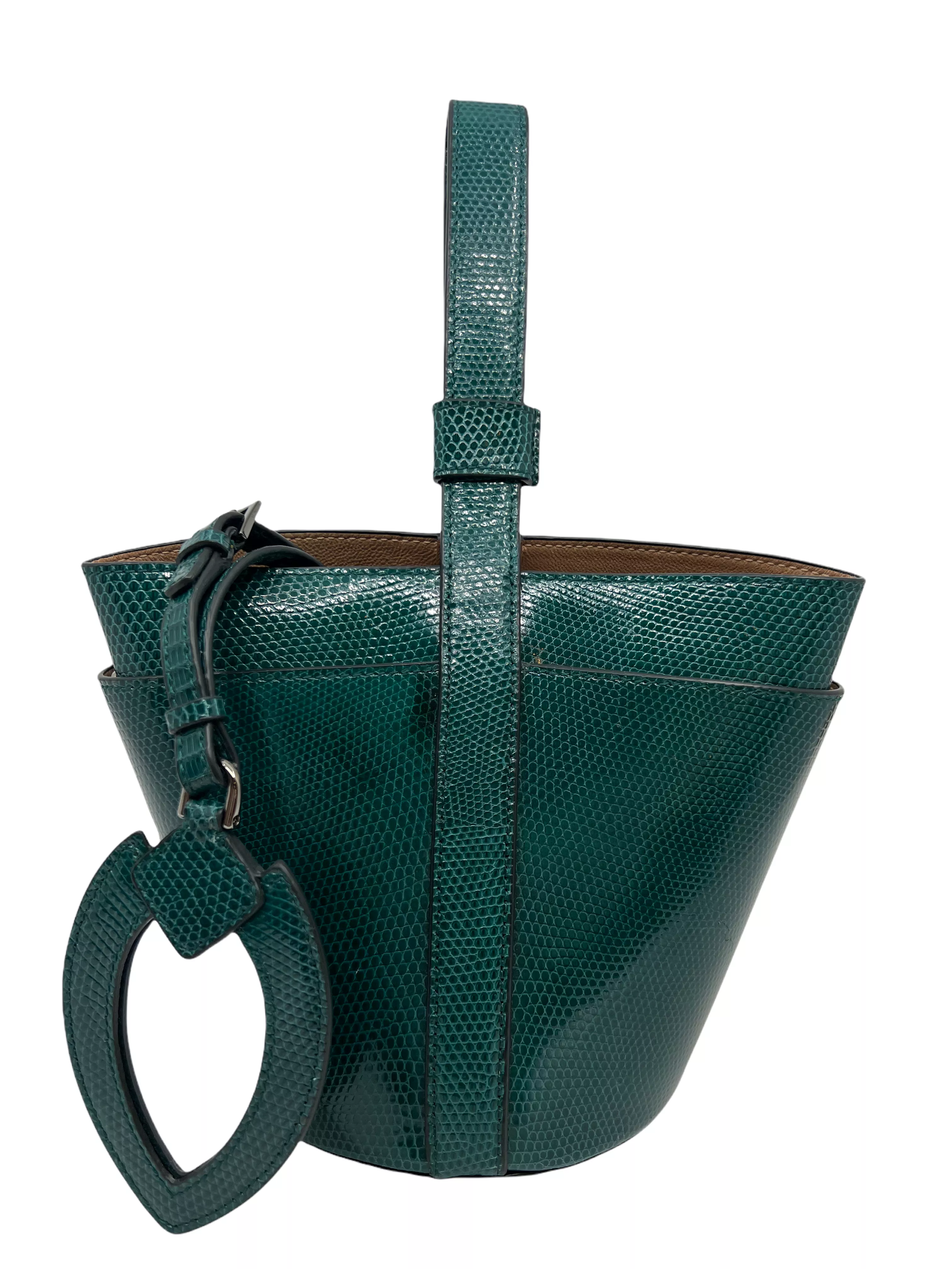 Alaia Lizard Vienne Bucket Bag Wristlet