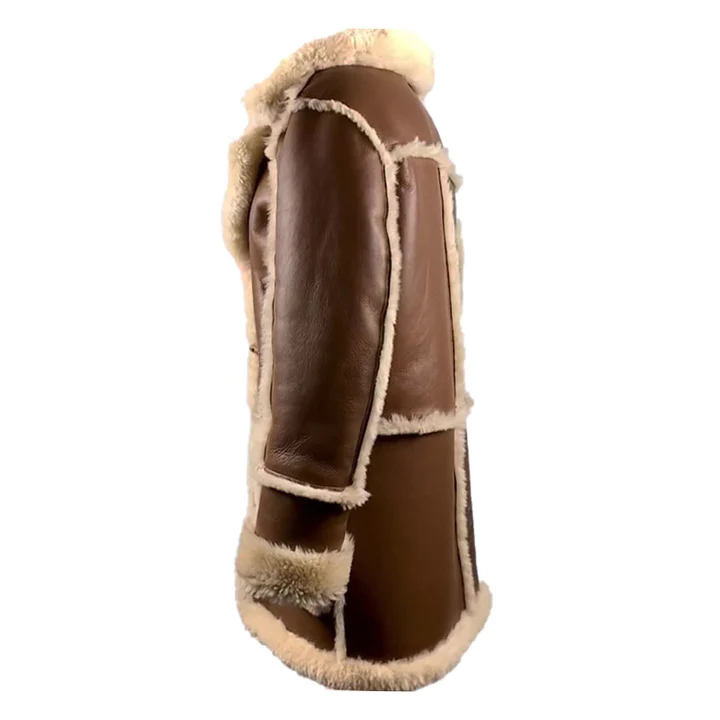 Brock’s Brown Shearling Overcoat