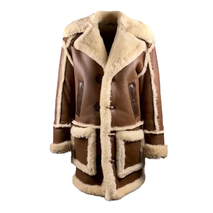 Brock’s Brown Shearling Overcoat