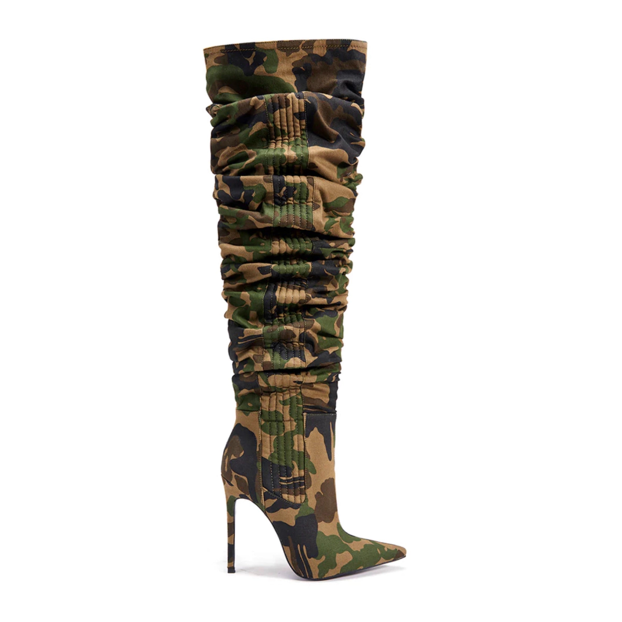 camo stiletto boot - greer