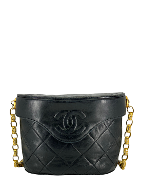 Chanel Vintage Lambskin Bijoux Chain Mini Bucket Bag