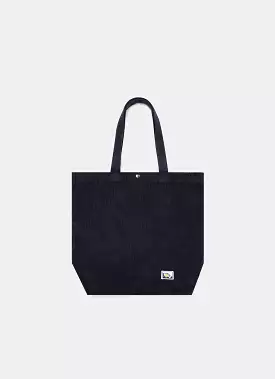 Corduroy Tote Bag in Navy