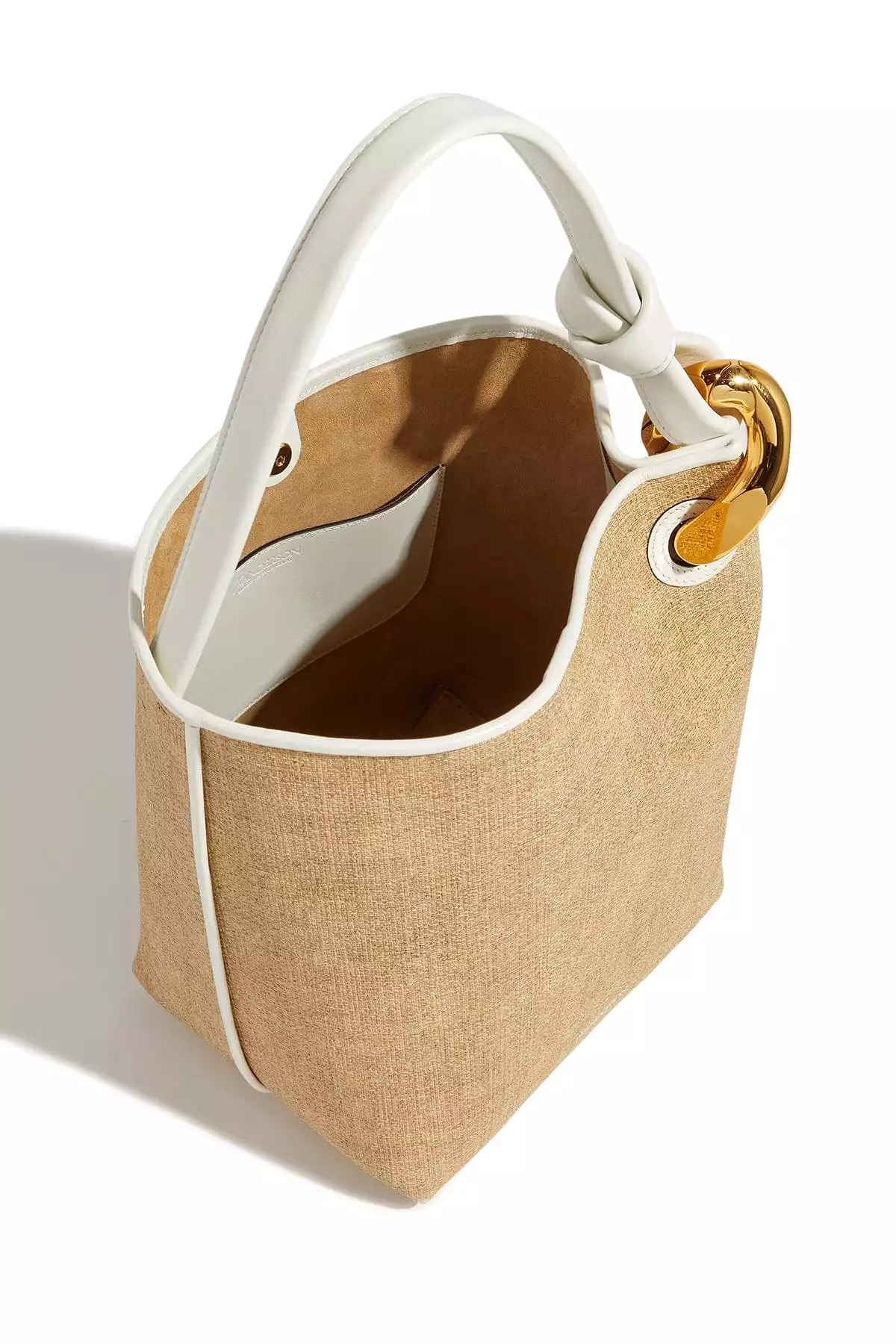 Corner Bucket Bag in Sand