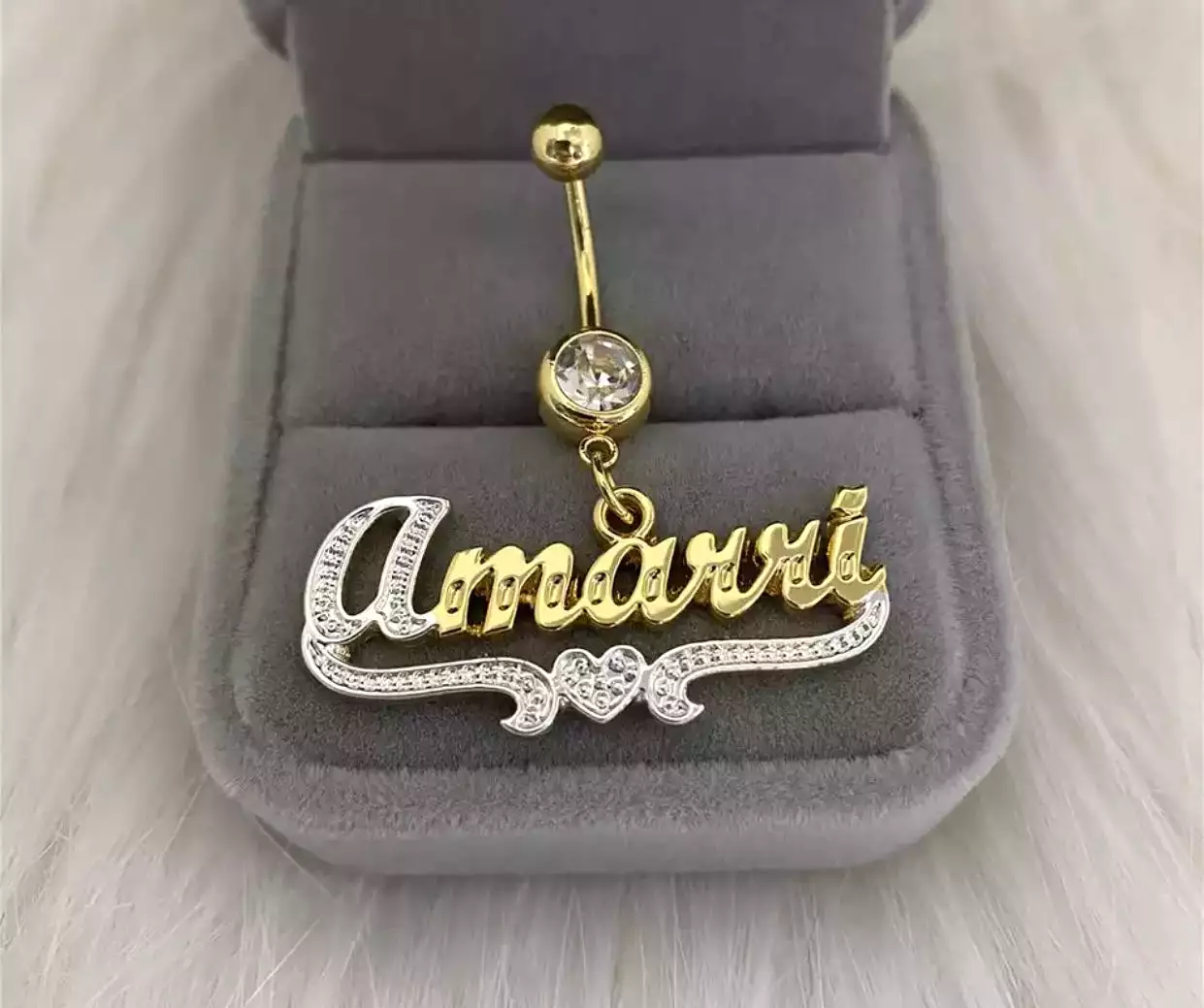 Custom Nameplate Belly Ring