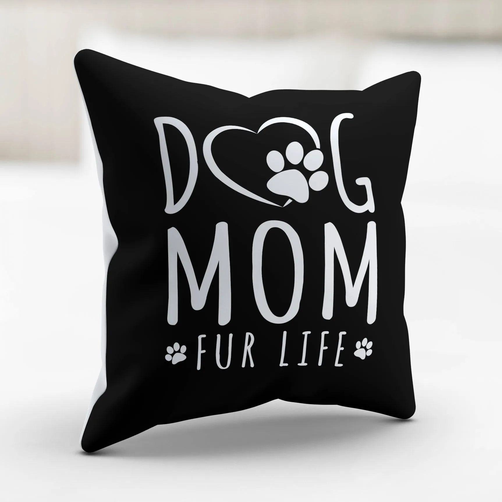 Dog Mom Fur Life Pillow Cover