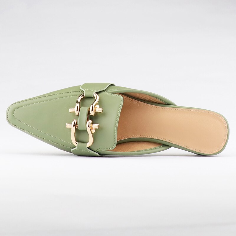 Elegant Low Heel Pointed Toe Mules