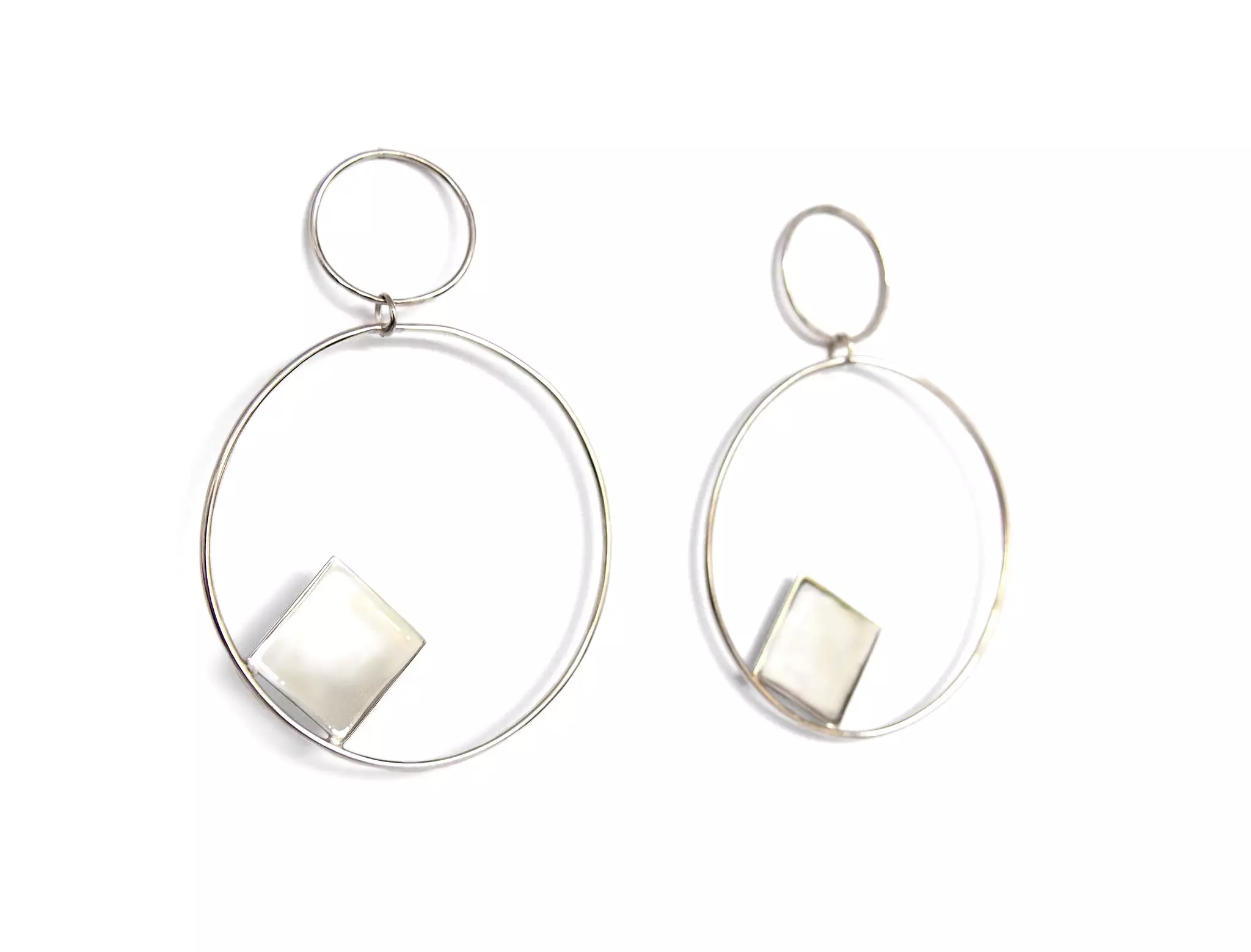 Elemental Earrings, Silver (pair)