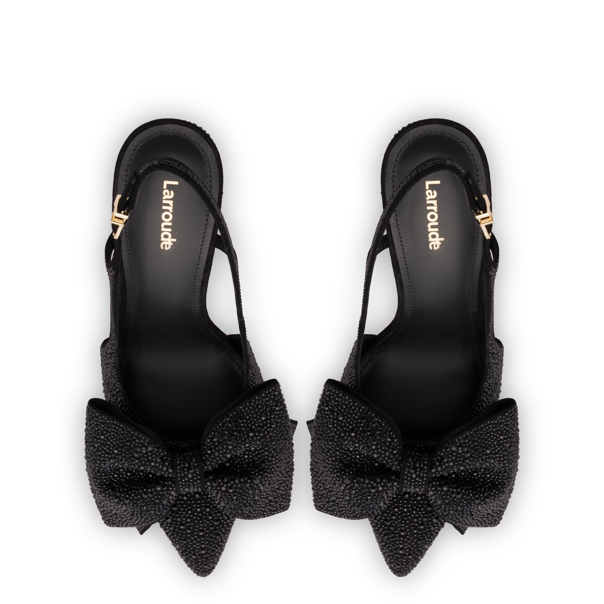 Elle Crystal Pump In Black Suede