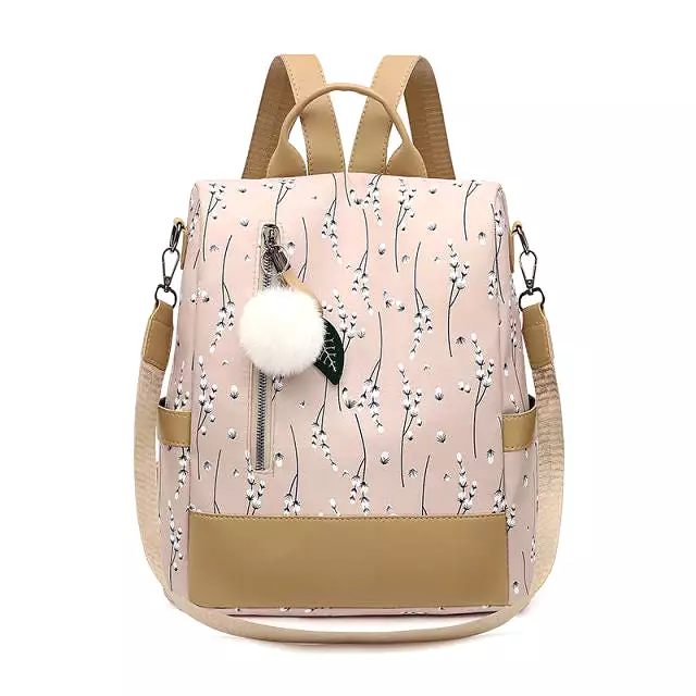 Fashion Women Backpacks Flower Print Ladies School Backpack