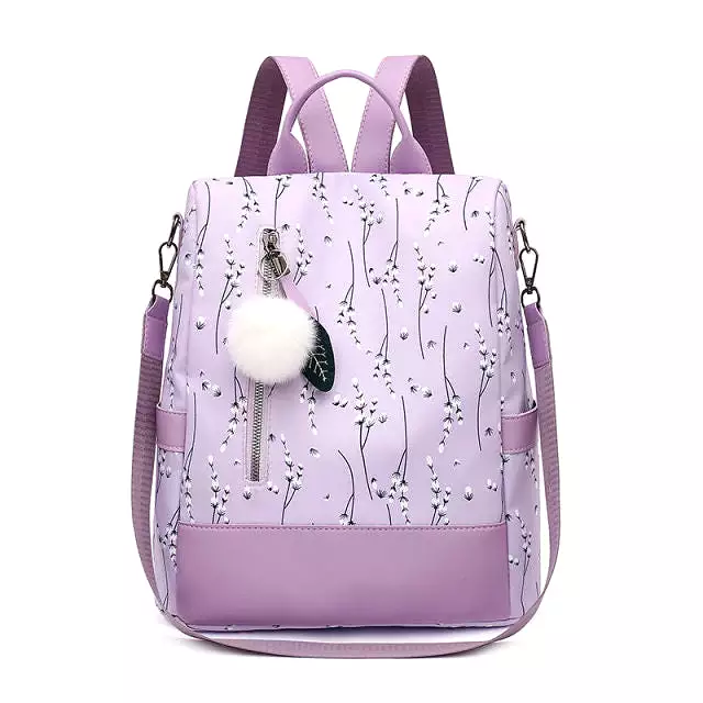 Fashion Women Backpacks Flower Print Ladies School Backpack