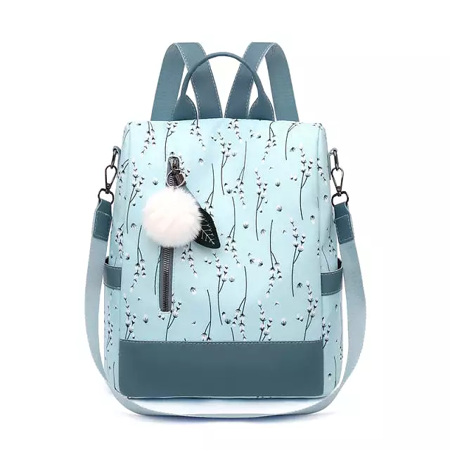 Fashion Women Backpacks Flower Print Ladies School Backpack