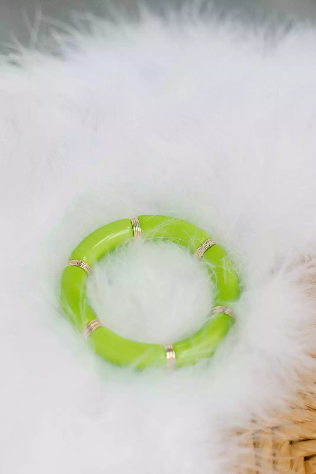 Green & Gold Bamboo Bracelet