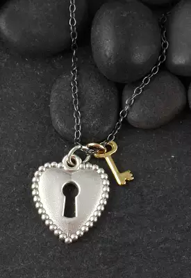 Heart & Key Necklace