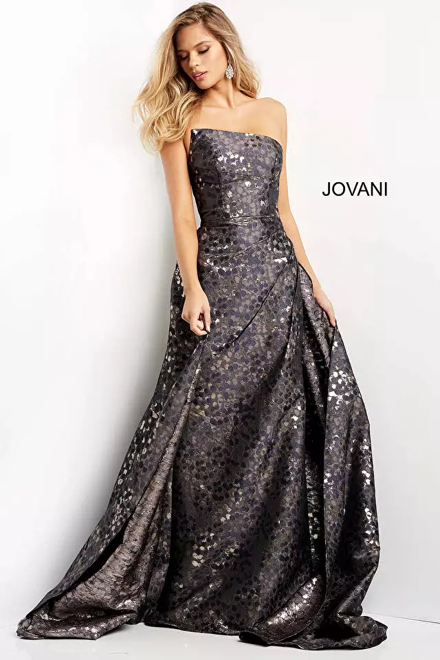 Jovani 06255 Strapless Fitted Evening Dress