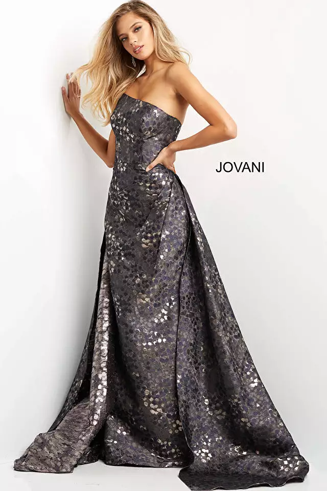 Jovani 06255 Strapless Fitted Evening Dress