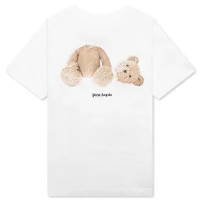 Kid's Bear T-Shirt S/S - White/Brown