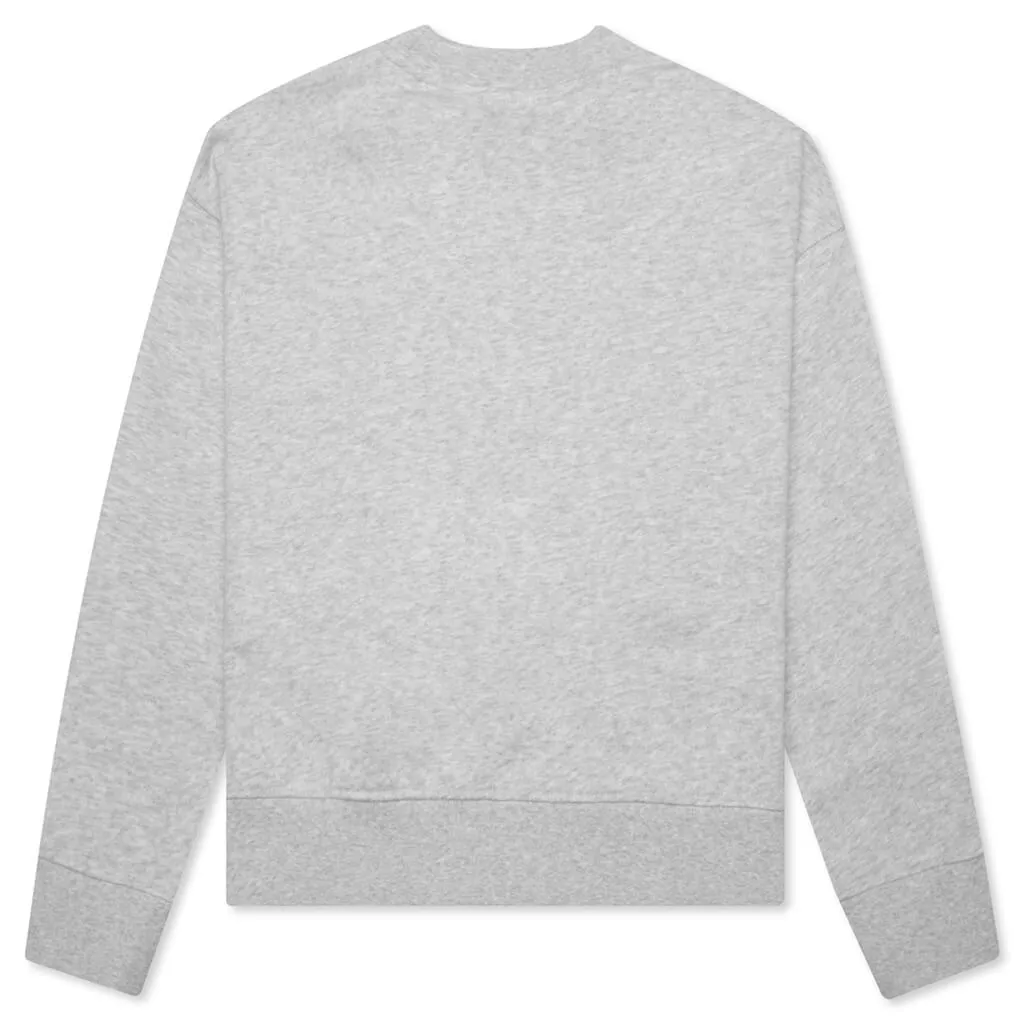 Kid's Classic Curved Logo Crewneck - Melange Gray