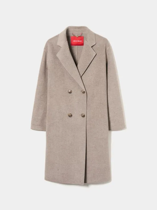 Long double-breasted overcoat