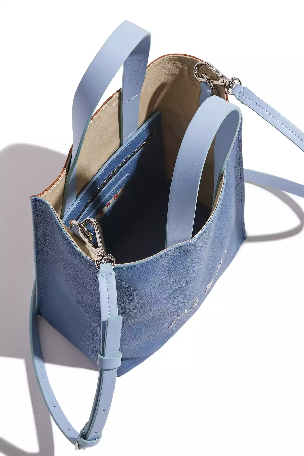 Museo Soft Mini Bag in Cigar/Light Blue