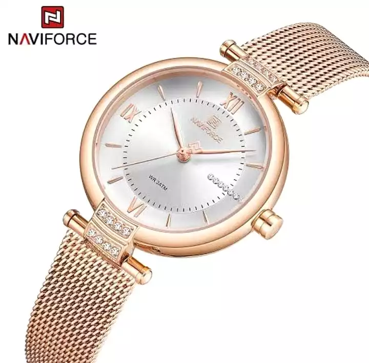 Naviforce Watch Green Face & Blue Face Rose Gold - Lady