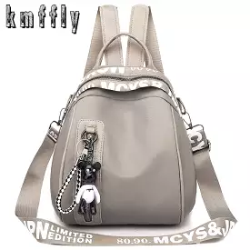 New Waterproof Nylon Women Backpack Zipper School Bags