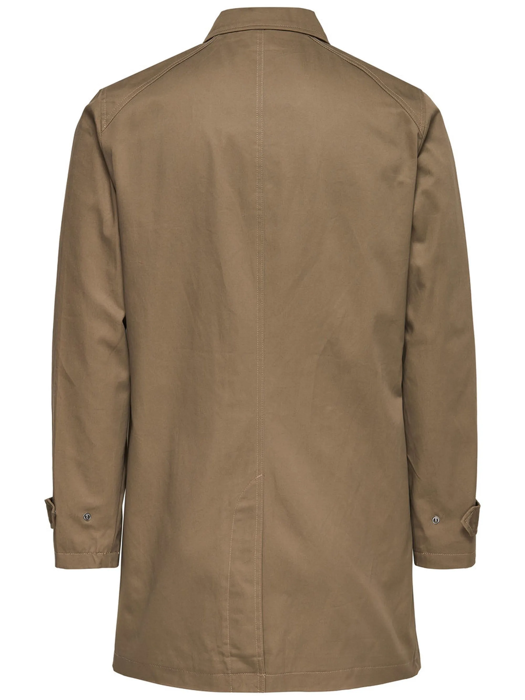 Only & Sons Neuer Mac Overcoat Jacket Lead Gray