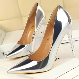 Patent Leather High Heels Wedding Shoes  Stiletto