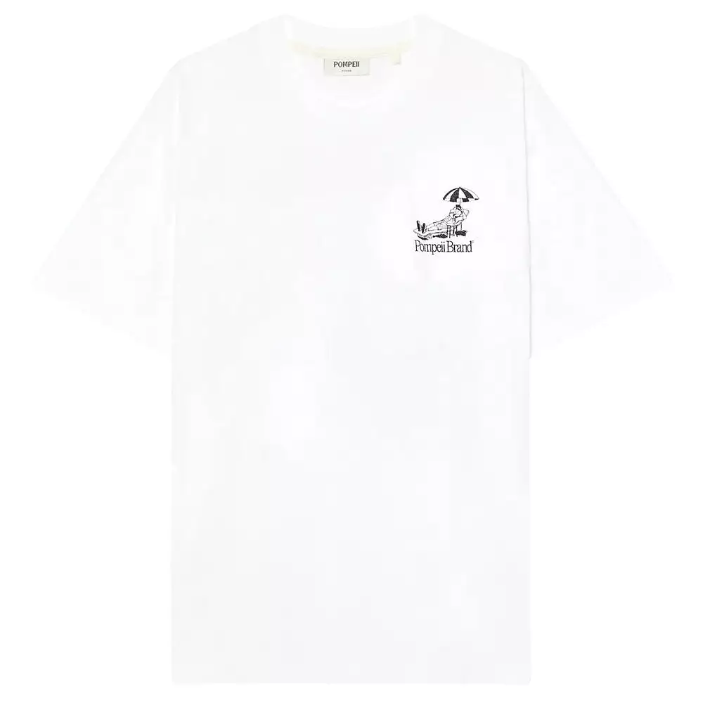 Pompeii Brand Sun Bathing Emilio Graphic T-Shirt - White