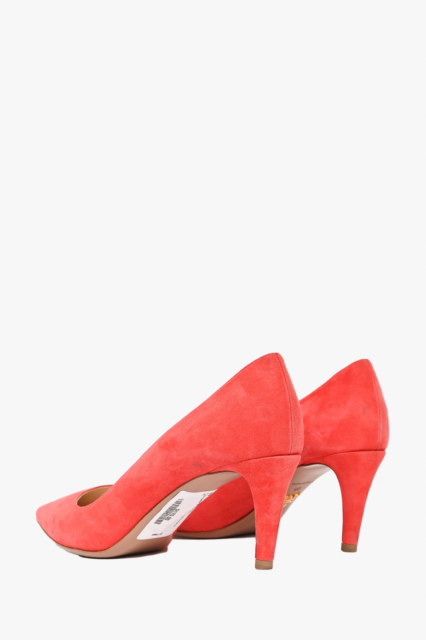 Prada Coral Suede Pointed Toe Pumps Size 40