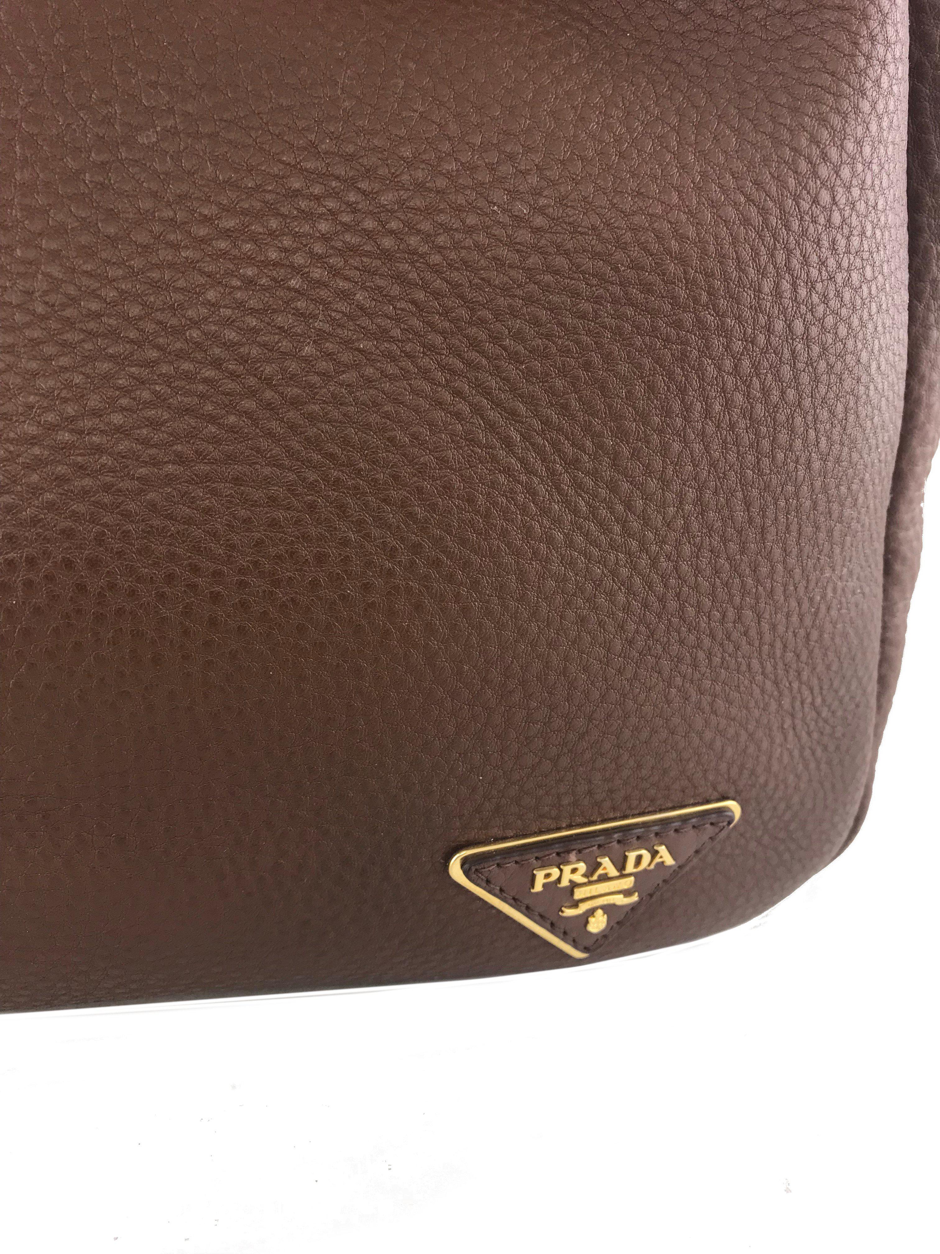 Prada Vitello Daino Leather Side-Pocket Hobo Bag