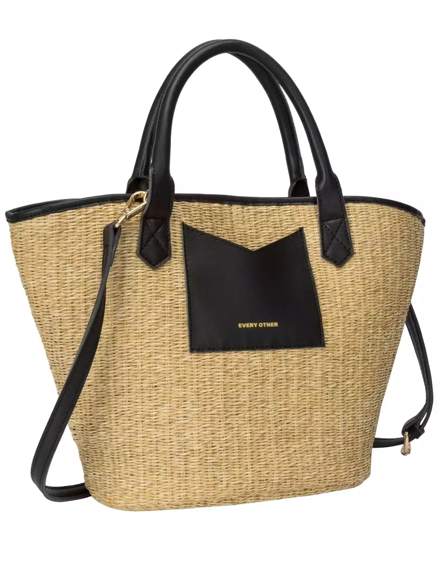 Rattan Bucket Bag - Black