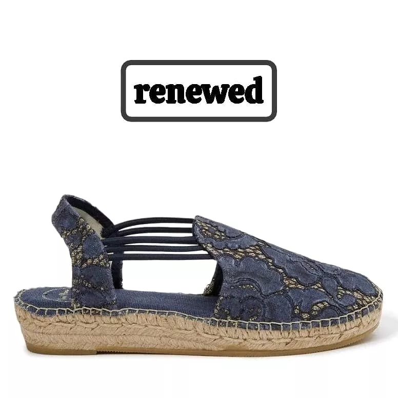 Renewed Embroidered Cotton Blend Wedge Espadrille for Women - Noa-JA