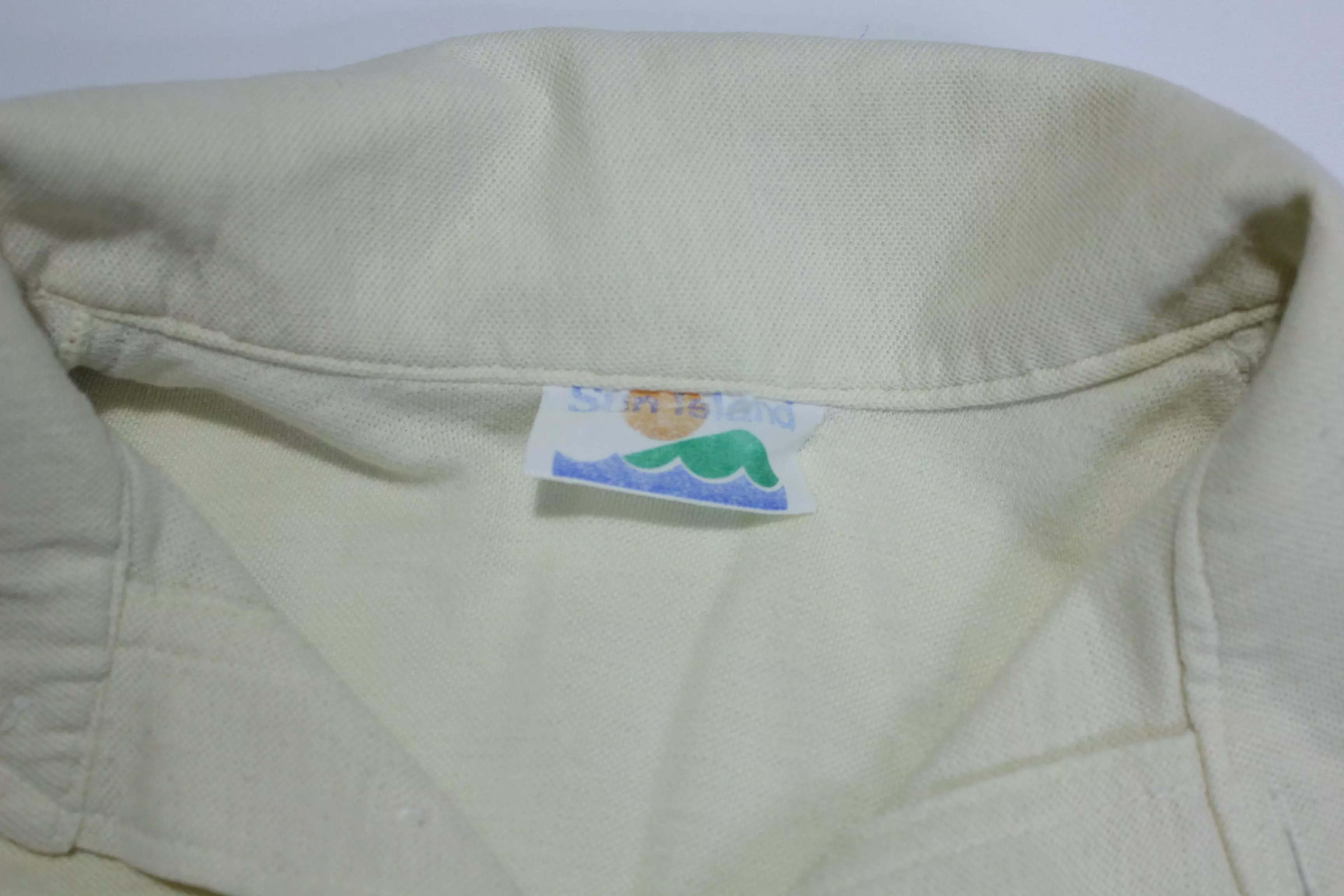 Rick's Cafe Negril  Sun Island Made In USA Vintage 80's Striped Golf Polo Shirt