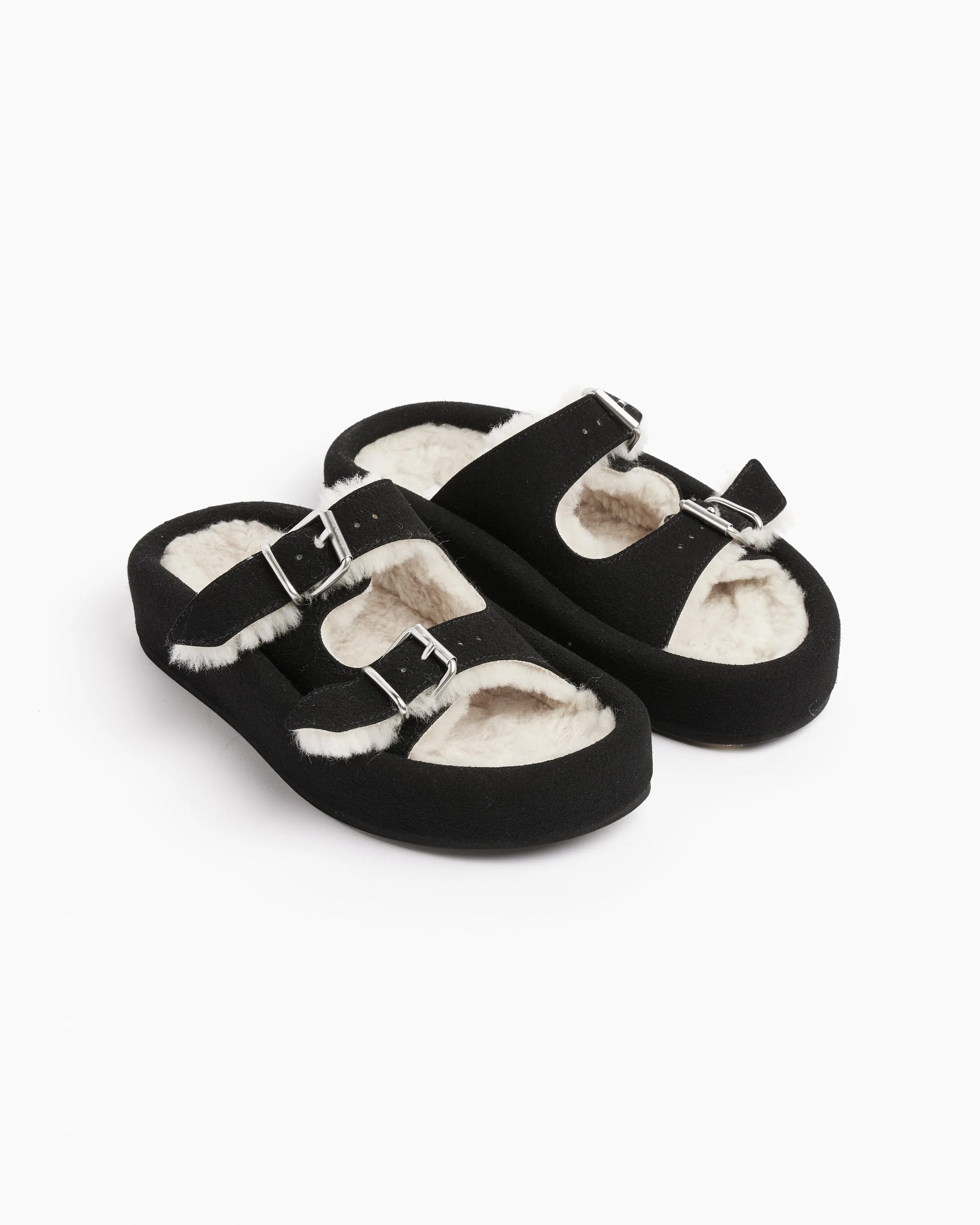 Sandal in Frozen Dew Black