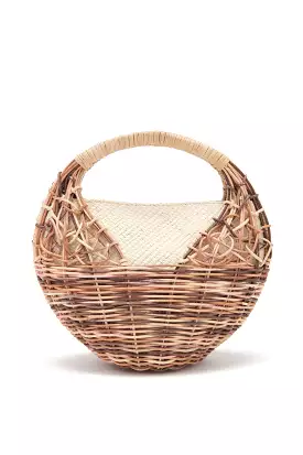 Seashell Wicker Bag - Driftwood