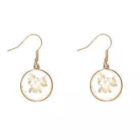 Shimmering Shell Circle Earrings