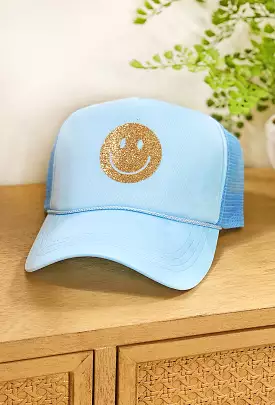 Smiles For Miles Trucker Hat in Blue