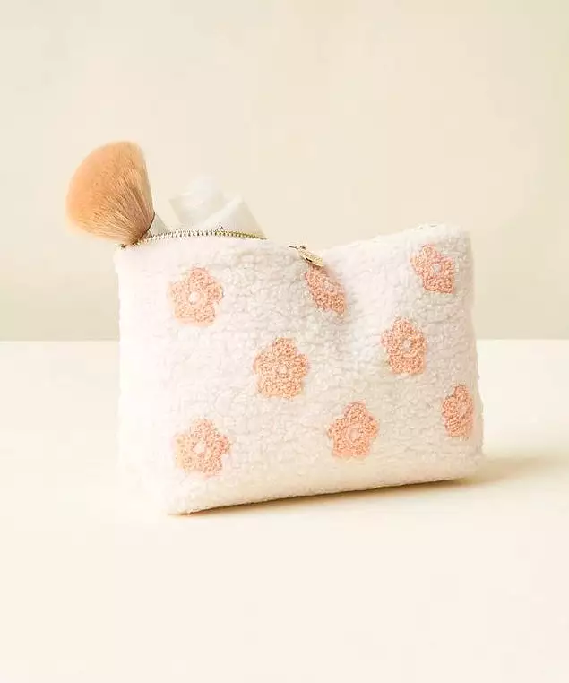 Teddy Pouch - Flower Peach