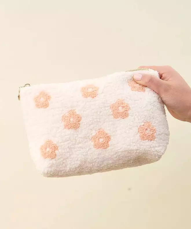 Teddy Pouch - Flower Peach