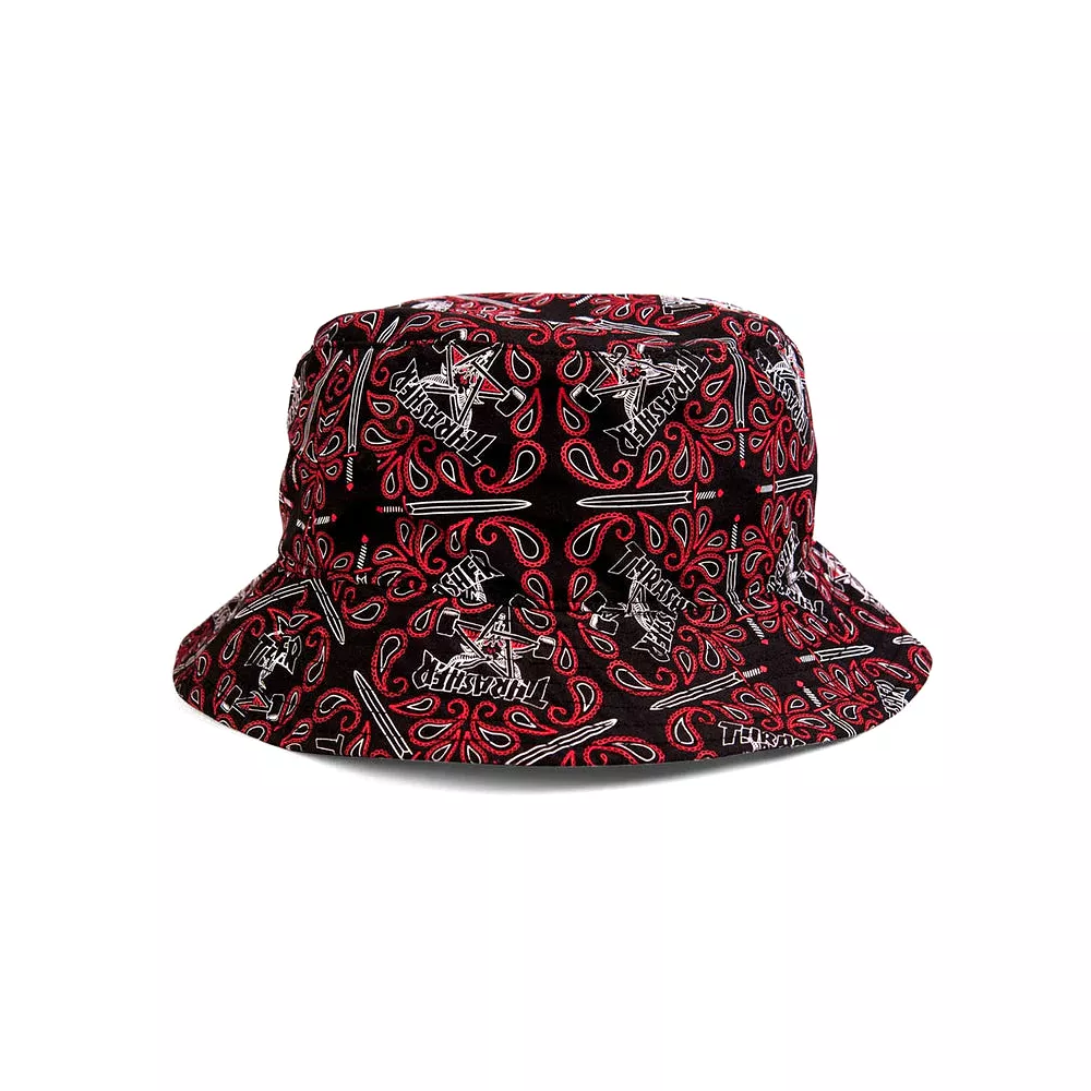 Thrasher Bandana Bucket Hat Black/Red