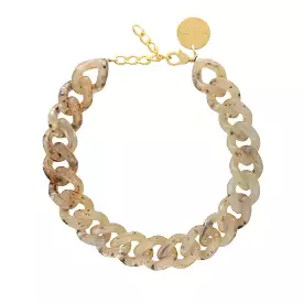 Vanessa Baroni Flat Chain Light Bernstein Necklace