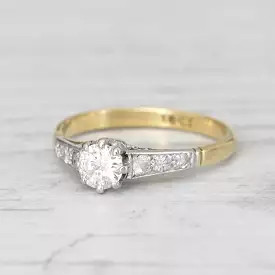 Vintage 0.33 Carat Brilliant Cut Diamond Solitaire