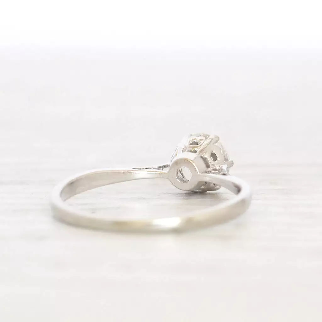 Vintage 0.70 Carat Transitional Cut Diamond Solitaire