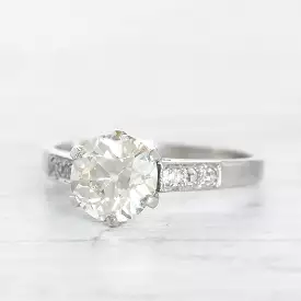 Vintage 1.60 Carat Old European Cut Diamond Solitaire