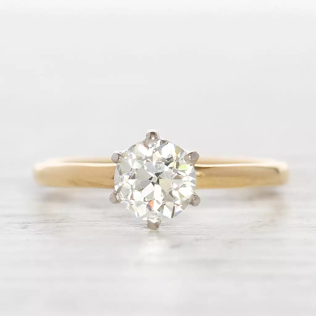 Vintage Tiffany & Co 0.81 Carat Old European Cut Diamond Solitaire